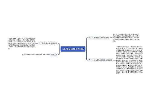 入职要交钱属于违法吗