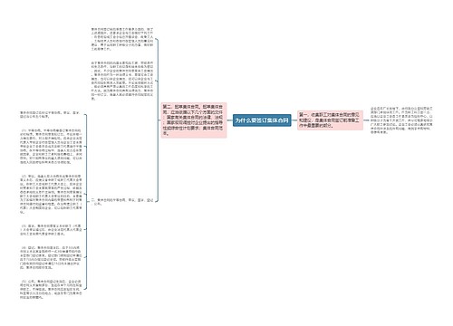 为什么要签订集体合同