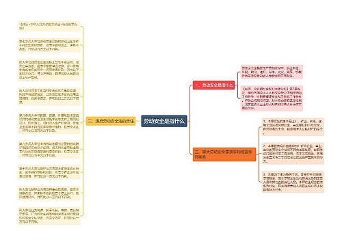 劳动安全是指什么