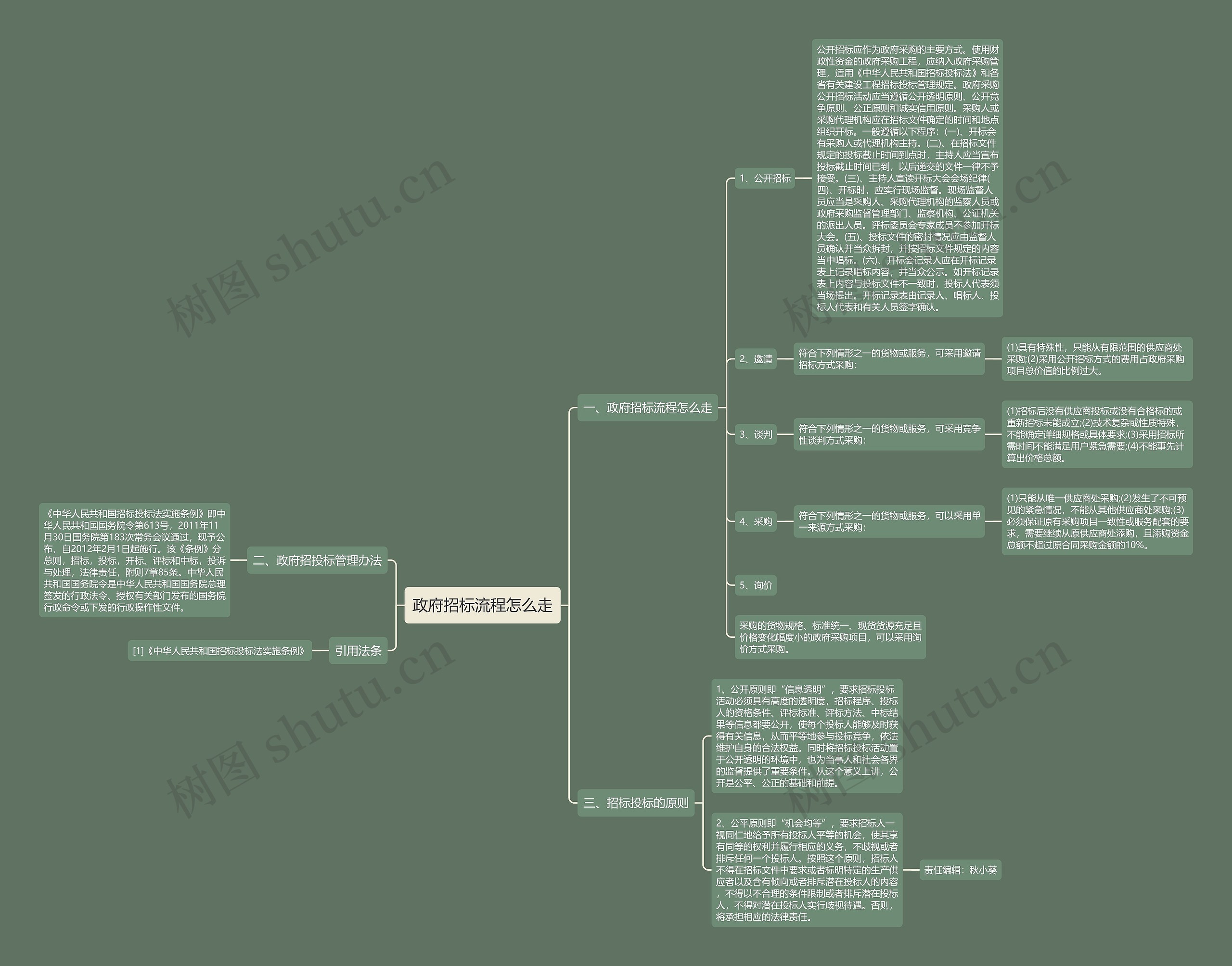 政府招标流程怎么走思维导图
