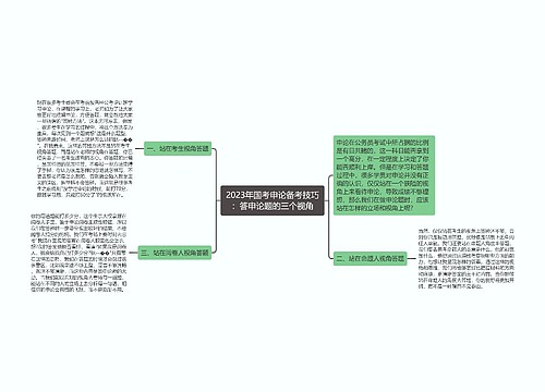 2023年国考申论备考技巧：答申论题的三个视角