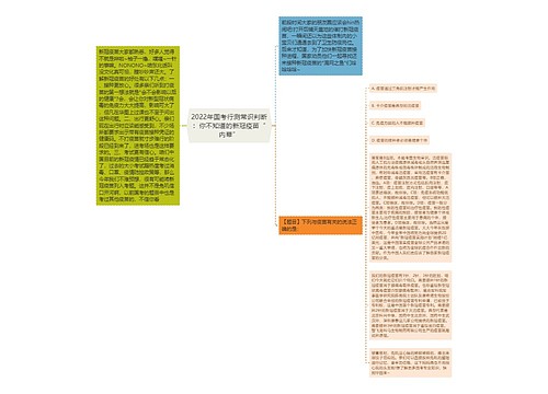 2022年国考行测常识判断：你不知道的新冠疫苗“内幕”