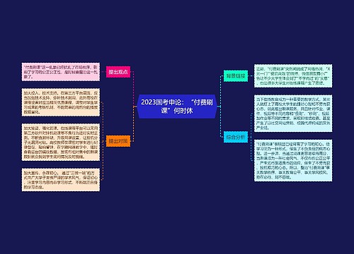 2023国考申论：“付费刷课”何时休