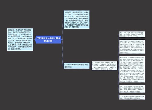 2023国考申论备考之精准解读问题