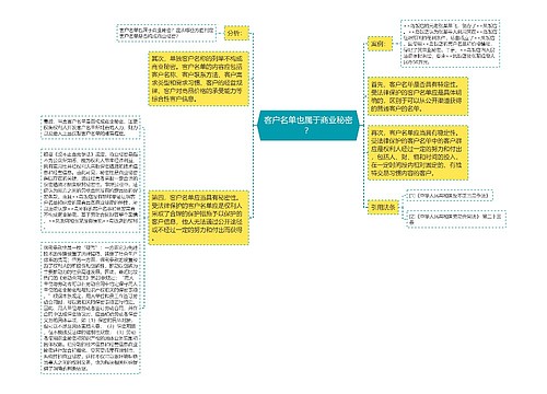 客户名单也属于商业秘密？