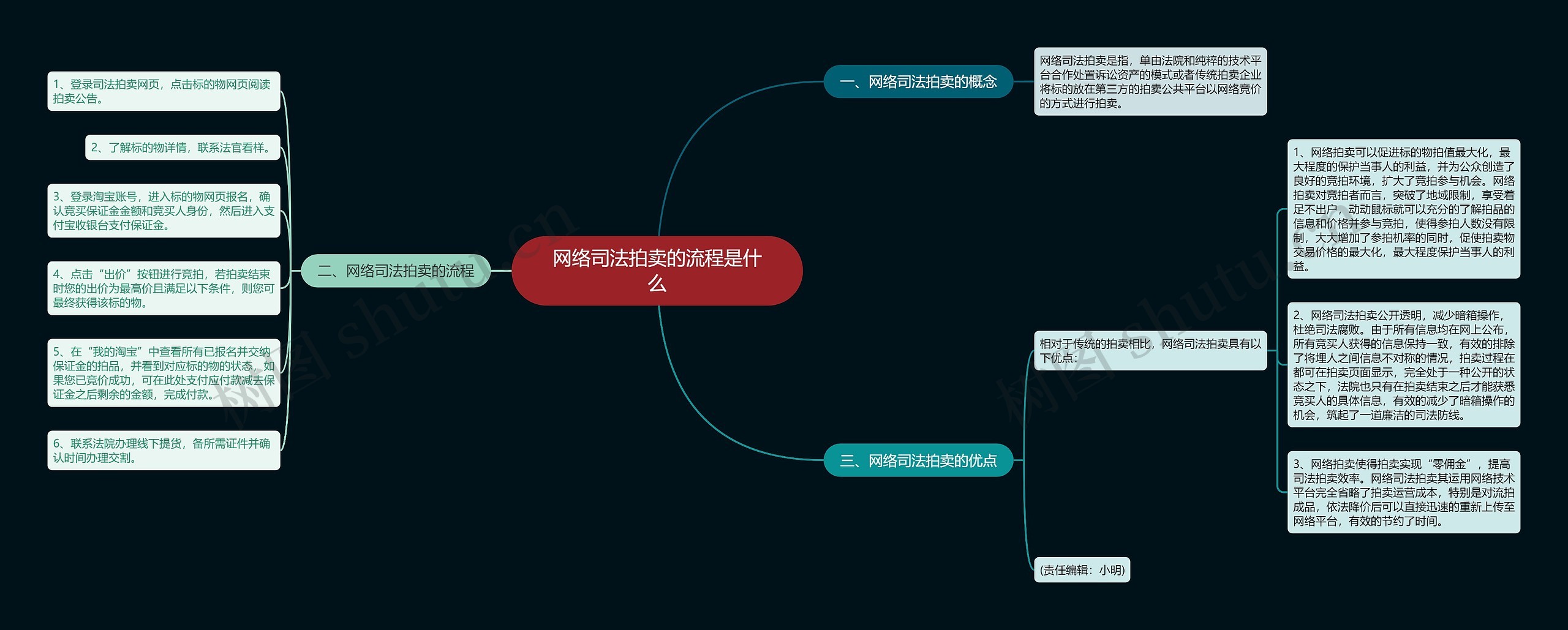 网络司法拍卖的流程是什么思维导图