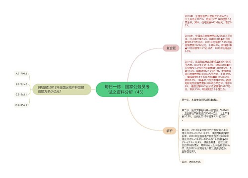 每日一练：国家公务员考试之资料分析（45）