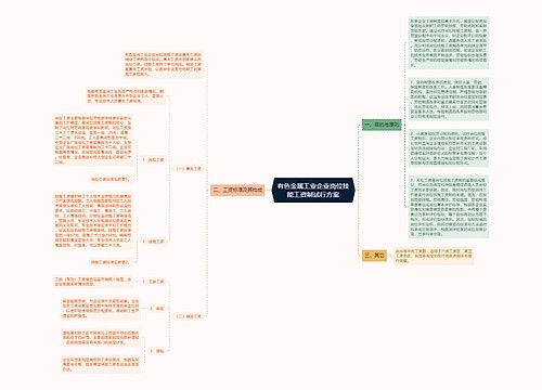 有色金属工业企业岗位技能工资制试行方案