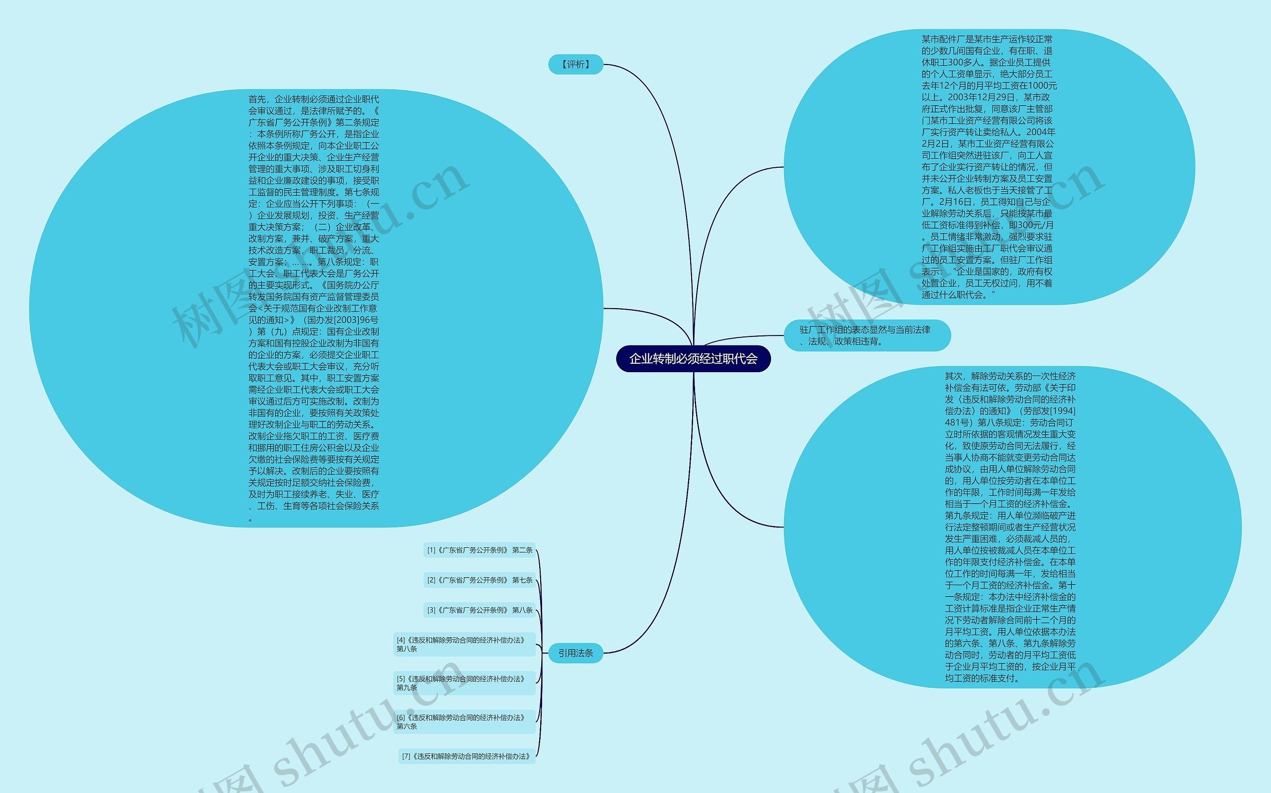 企业转制必须经过职代会思维导图