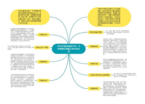 2022年国考面试干货：马哲原理在现象认知中的应用