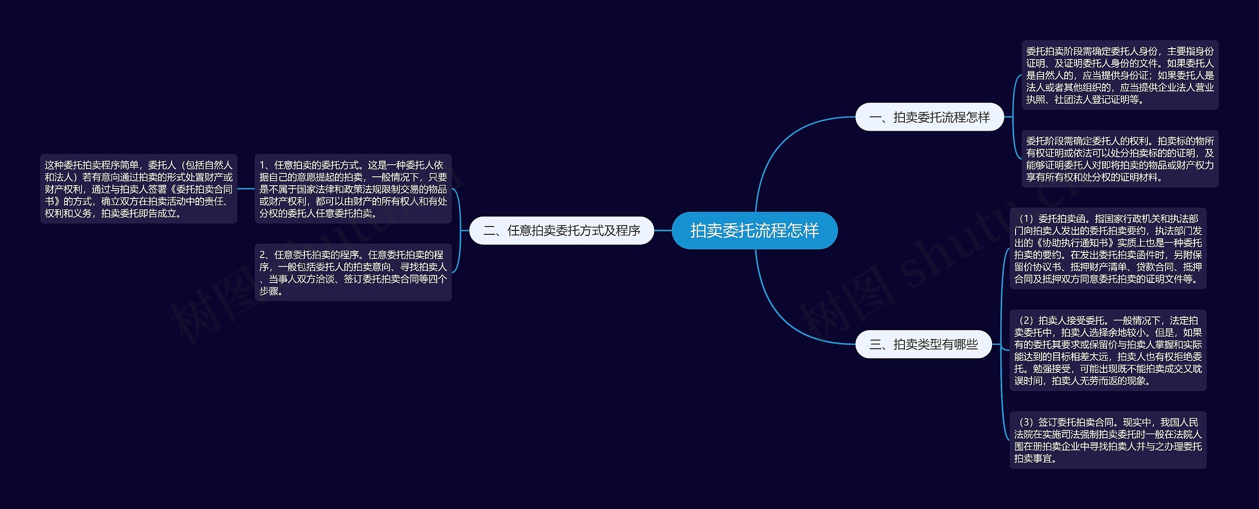 拍卖委托流程怎样思维导图