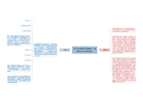 2022年国考行测备考：速算技巧之特殊值法