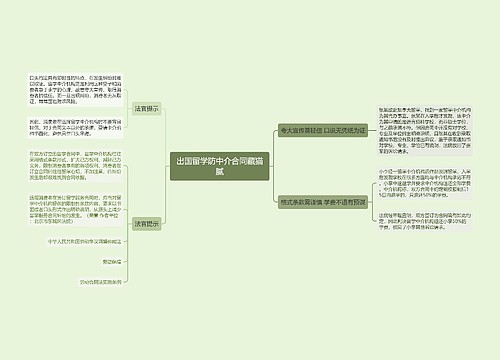 出国留学防中介合同藏猫腻