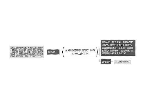 因外出途中发生意外事故应当认定工伤