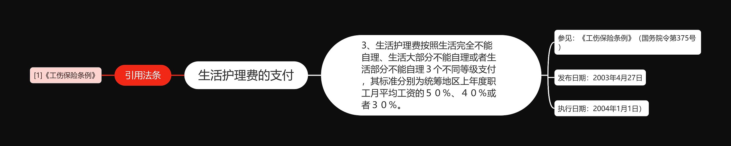 生活护理费的支付思维导图