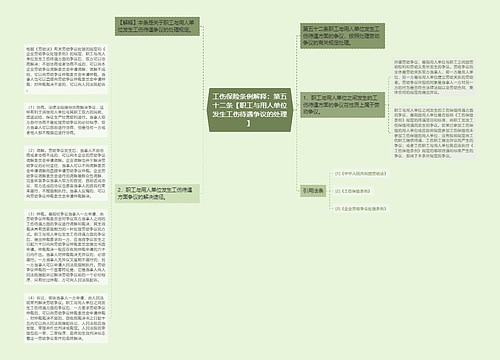 工伤保险条例解释：第五十二条【职工与用人单位发生工伤待遇争议的处理】