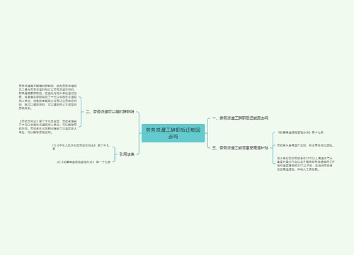 劳务派遣工辞职后还能回去吗