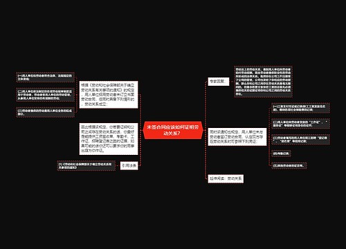 未签合同应该如何证明劳动关系？