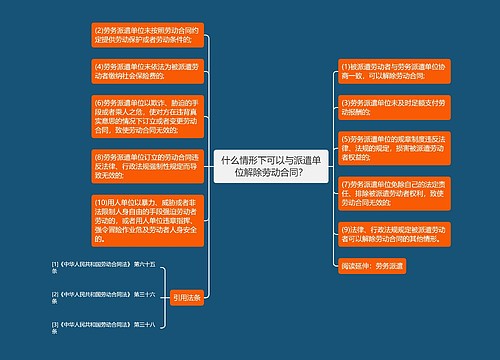 什么情形下可以与派遣单位解除劳动合同？