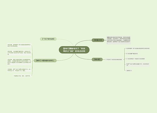 国考行测备考关于“科技常识之飞机”的考点总结