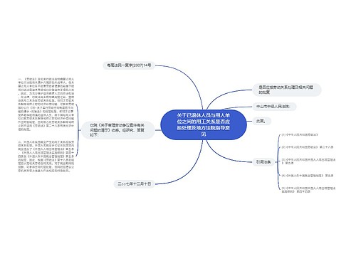 关于已退休人员与用人单位之间的用工关系是否应按处理及地方法院指导意见