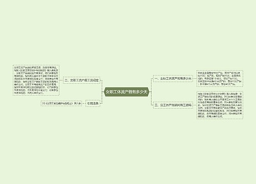 女职工休流产假有多少天