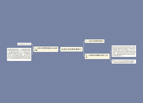 社保25年后每月拿多少