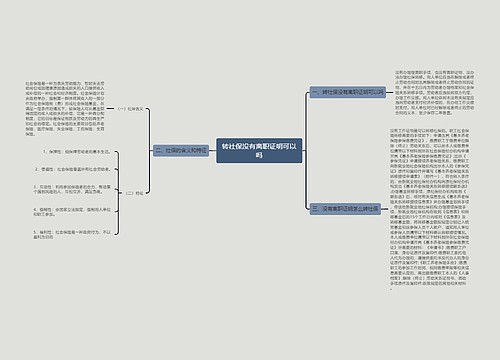 转社保没有离职证明可以吗