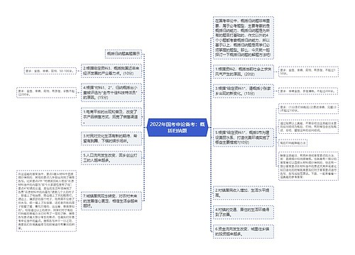 2022年国考申论备考：概括归纳题
