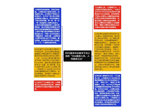 2022国考申论备考干货之浅析“江山就是人民，人民就是江山”