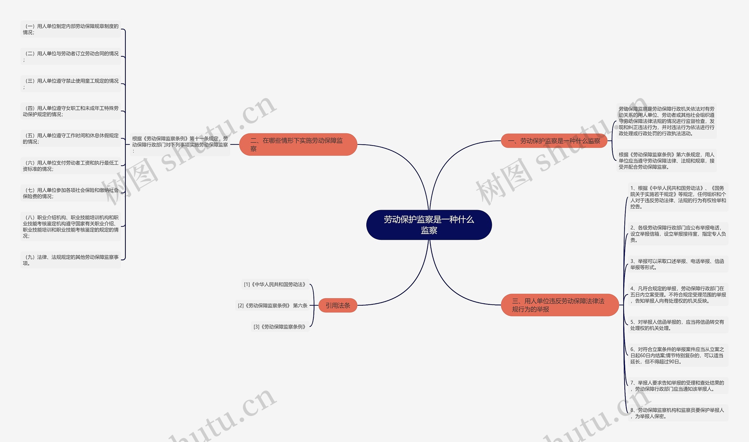 劳动保护监察是一种什么监察思维导图