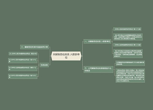 未解除劳动关系 入职新单位