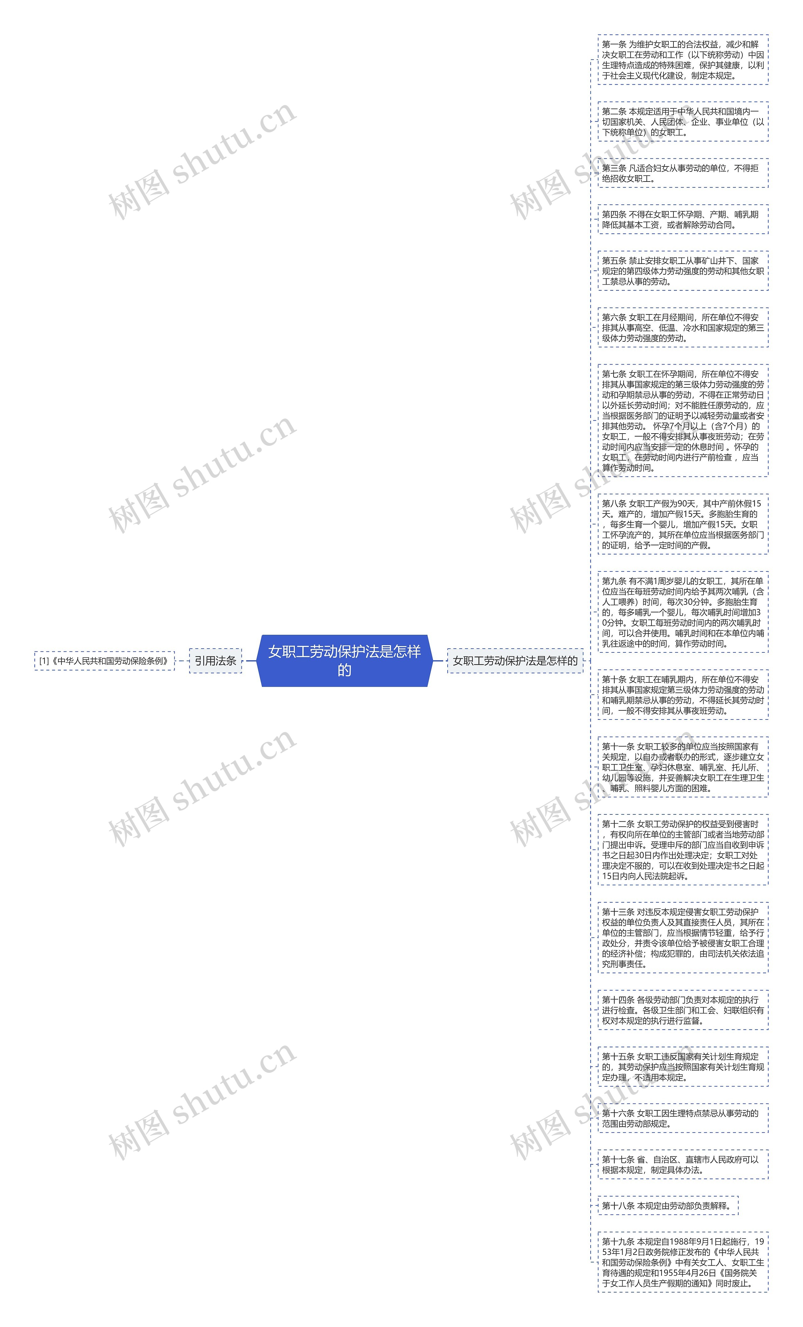 女职工劳动保护法是怎样的思维导图