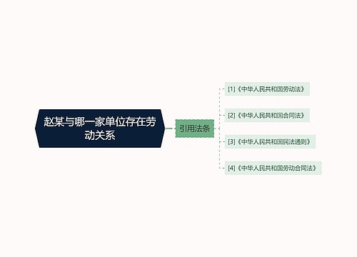 赵某与哪一家单位存在劳动关系