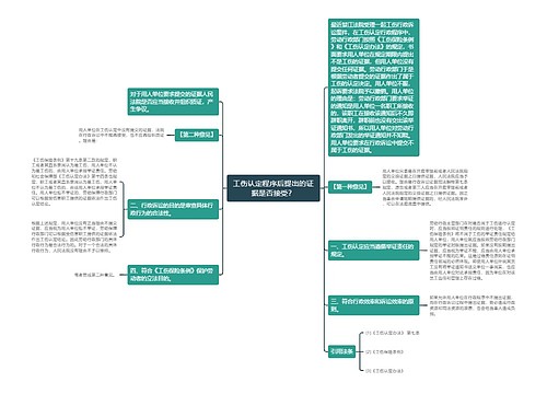 工伤认定程序后提出的证据是否接受？