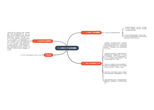 个人单位工作证明模板