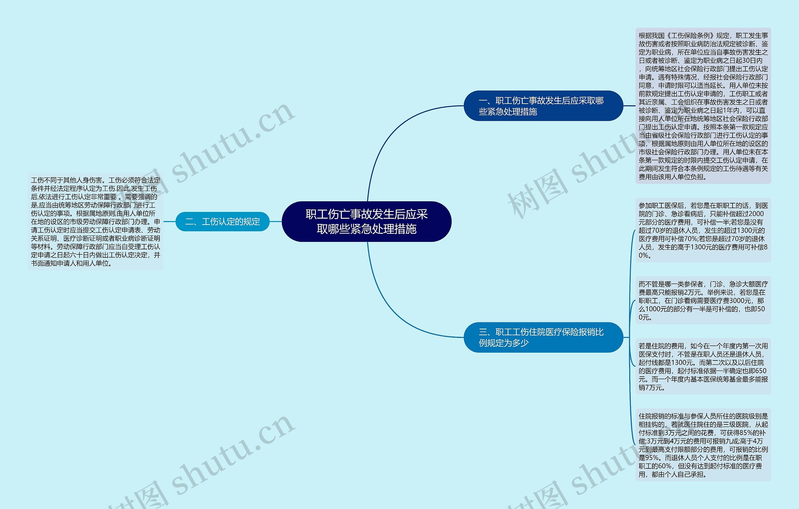 职工伤亡事故发生后应采取哪些紧急处理措施思维导图