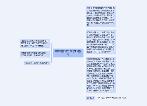 离职高管告汇源讨工资胜诉