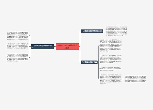 竞业禁止条款离职后是否生效