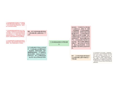 工伤保险制度的作用和意义