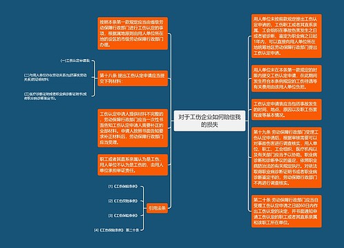 对于工伤企业如何赔偿我的损失