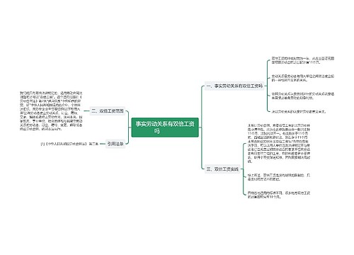 事实劳动关系有双倍工资吗　　　