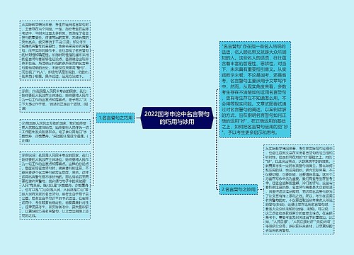 2022国考申论中名言警句的巧用与妙用