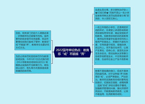 2022国考申论热点：教育惩“戒”不能越“界”