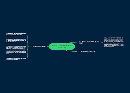 在工地上受伤老板不管 ,打110可以吗