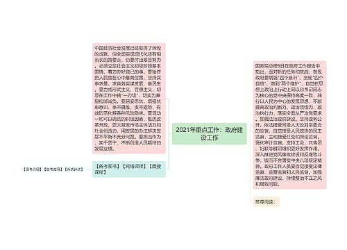 2021年重点工作：政府建设工作