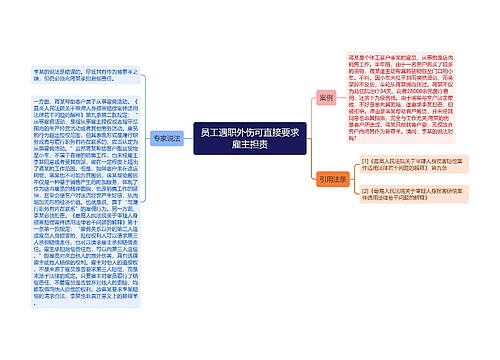 员工遇职外伤可直接要求雇主担责