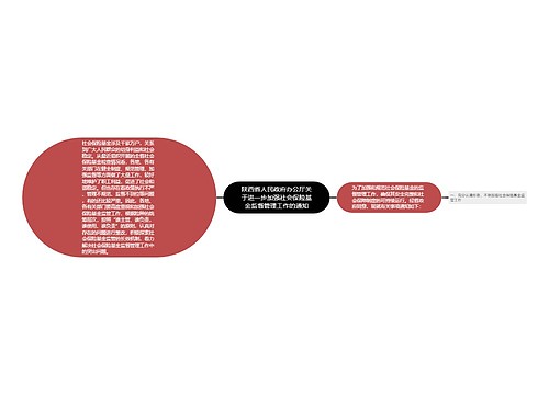 陕西省人民政府办公厅关于进一步加强社会保险基金监督管理工作的通知