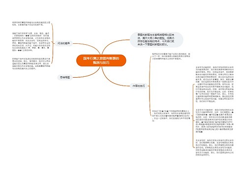 国考行测之意图判断题的甄别与技巧