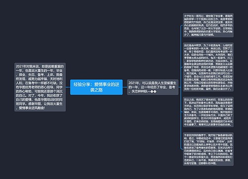 经验分享：爱情事业的逆袭之路